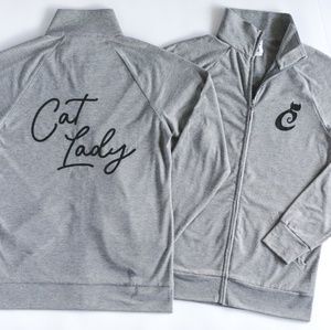 Cat Lady Sequin Zip Jacket